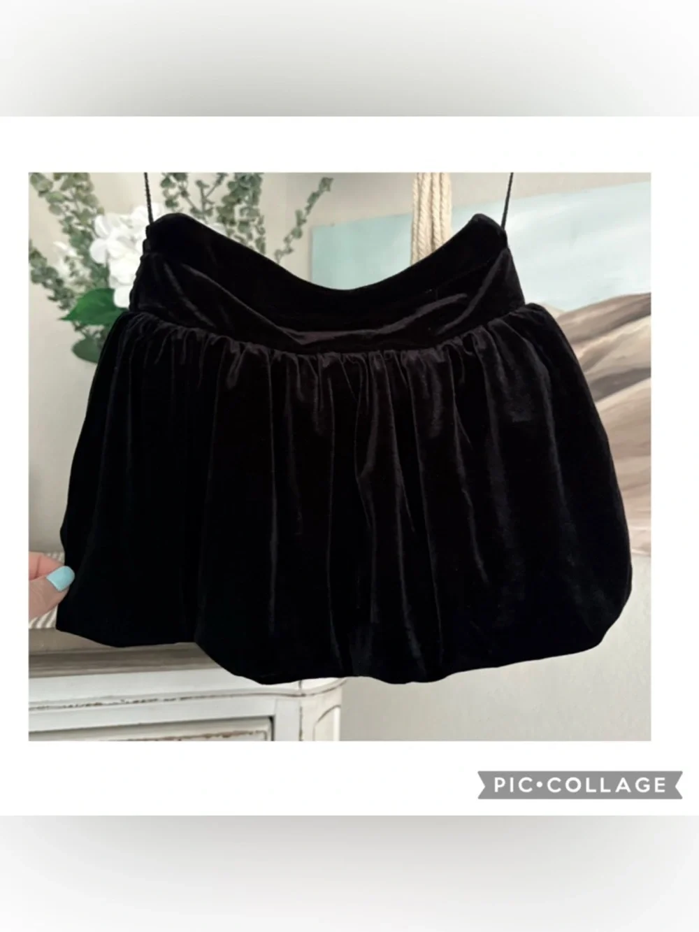 Ralph Lauren Black Velvet Bubble Skirt / Skort Girls 24M Holiday Party EUC